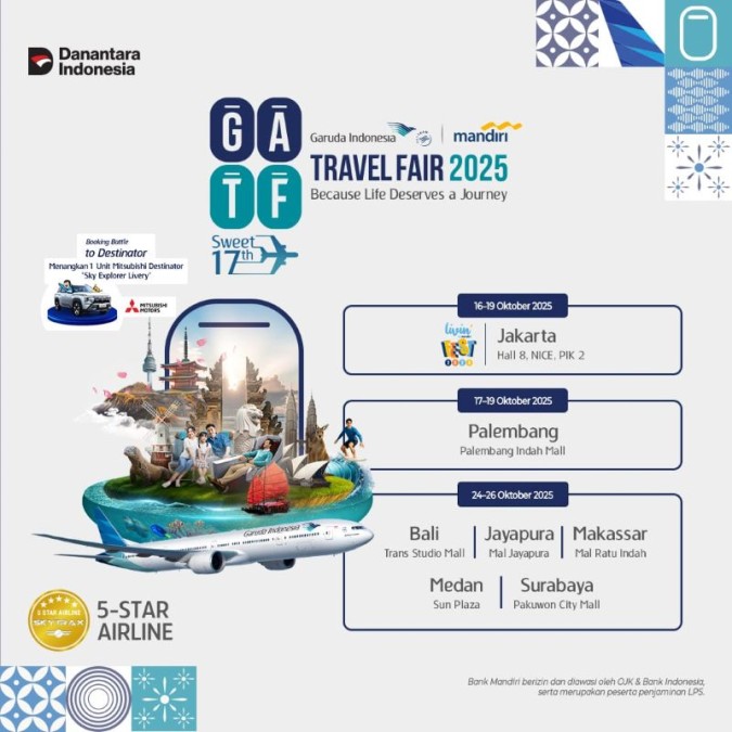 Garuda Indonesia Travel Fair 2025 Resmi Dibuka Hari Ini, Tawarkan Diskon Tiket dan Hadiah Mobil