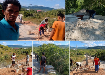 Jalan Rusak Tak Kunjung Diperbaiki, Warga Buton Selatan Turun Tangan Tambal Sendiri