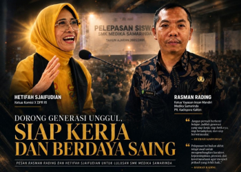 Rasman Rading dan Hetifah Kompak Dorong Lulusan SMK Medika Jadi Generasi Siap Kerja