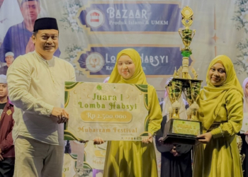 MTs Labbaika Putri Juara I Lomba Habsyi Muharram Fest 2, Damika Felda Humaira dan Kawan-Kawan: Semoga Jadi Jalan Menebar Syiar Islam